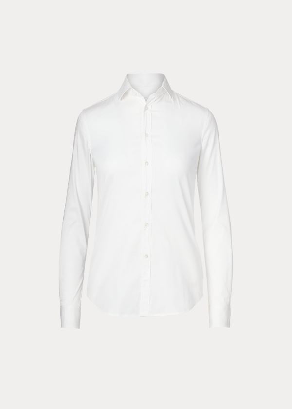 Camisa Ralph Lauren Charmain Stretch Poplin Mulher 67938-TROM